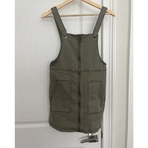 SO Women's Overalls Dress Olive Green Size Small Cotton